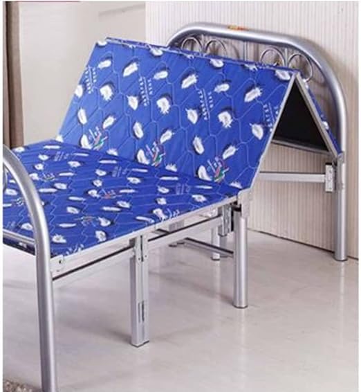 Folding Bed with Medicated Mattress Single Mattress Size 90x190 CM, Steel Frame Size 90x190cm-GCC Home Center