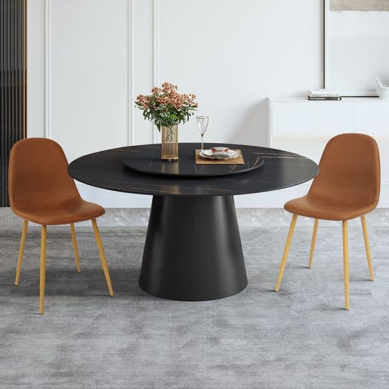 Washable PU Cushion Seat Back Dining Brown Chair-GCC Home Center