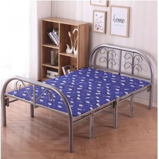 Folding Bed with Medicated Mattress Single Mattress Size 90x190 CM, Steel Frame Size 90x190cm-GCC Home Center