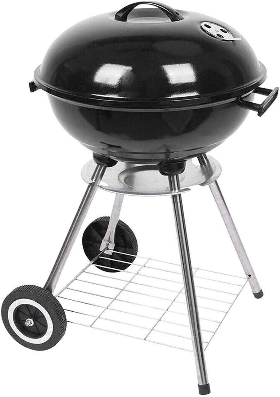 COOLBABY Trolley Charcoal Barbecue Grill A picnic BBQ Outdoor Patio Garden with Side Trays and Storage Shelf Barbecue pits