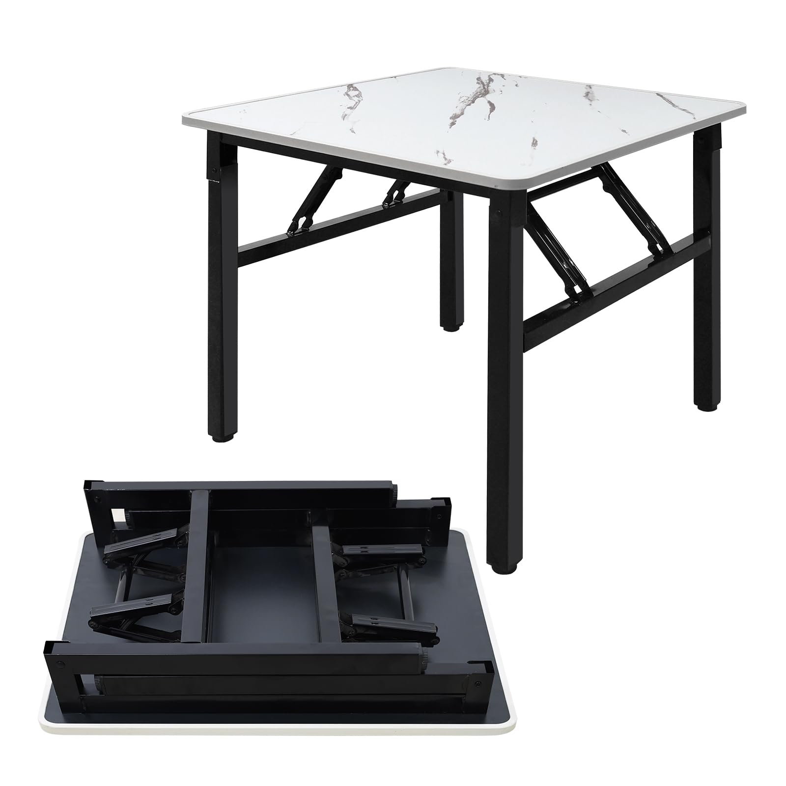 Adjustable Folding Desk No Install, Portable and Compact Computer Walnut Table Office Table for Home, Office, Study, Dining, Camping, Picnic, and BBQ (Yellow, 80 * 40 * 75cm)-GCC Home Center