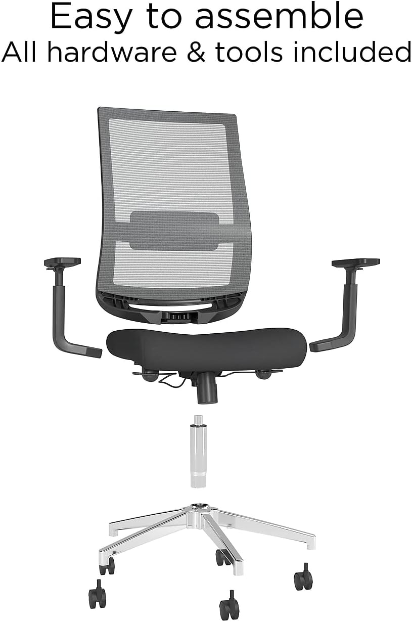 Staples 24328573 Marrett Mesh and Fabric Task Chair Black (53249)