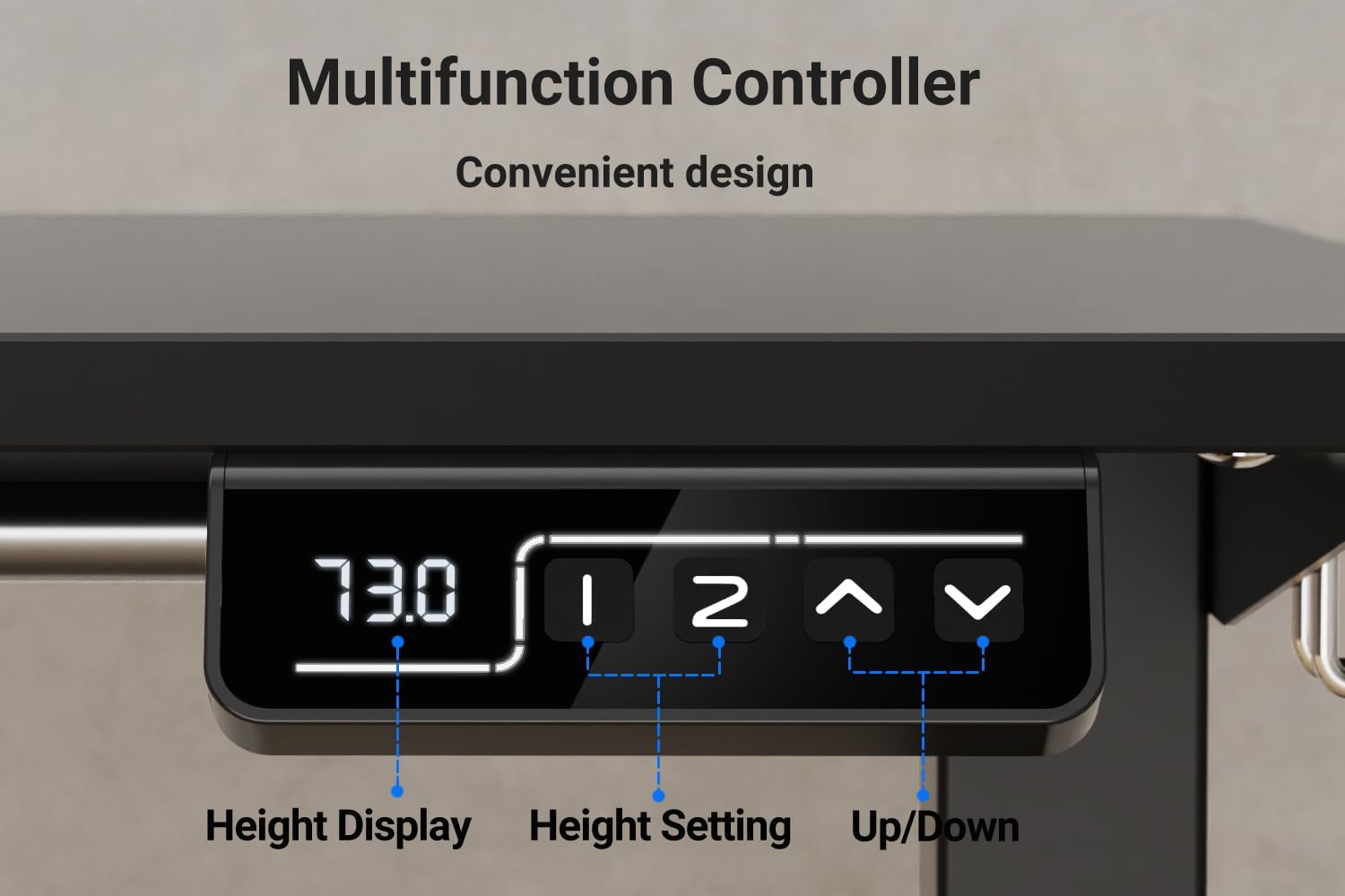 Anovara Standing Desk Height Adjustable Desk Standing Desk 100 X 60cm Adjustable Stand Up Office Computer Desk (Black, 100cm)-GCC Home Center