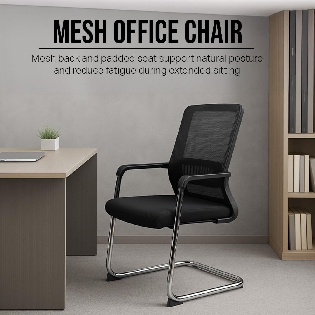 Multi Home Furniture Black Mesh Office Chair, Executive Chair – Ergonomic Chair Office Chair for Home with Back Support, Heavy Duty Steel Frame, Comfortable Seat – Use for Computer Chair, Study Chair