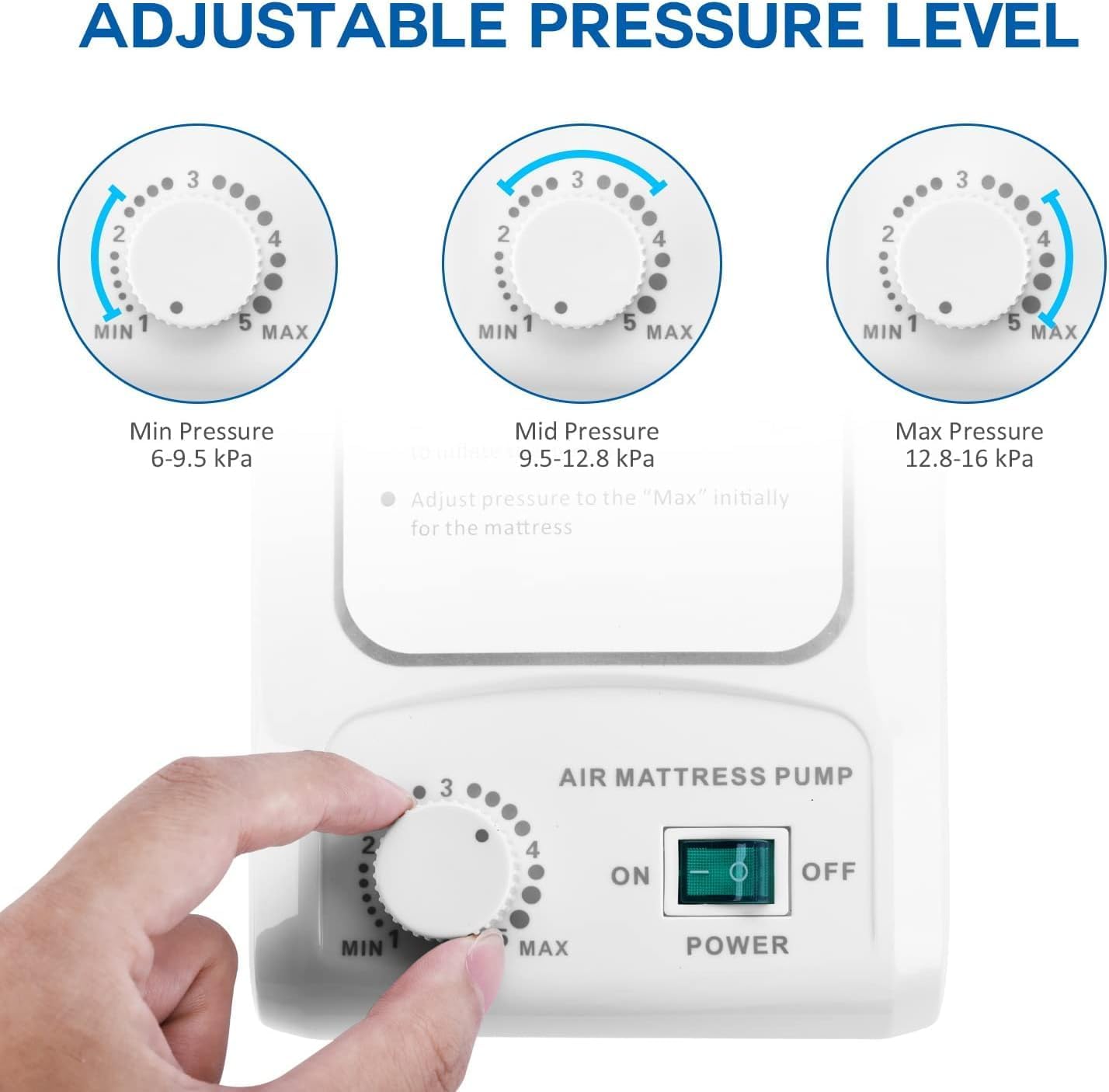 AKM Air bed Cushion for Bedridden Elderly, Alternating Pressure Mattress for Bed Sores, Anti Decubitus Air Mattress Pads with Low Noise Pump System for Hospital Bed