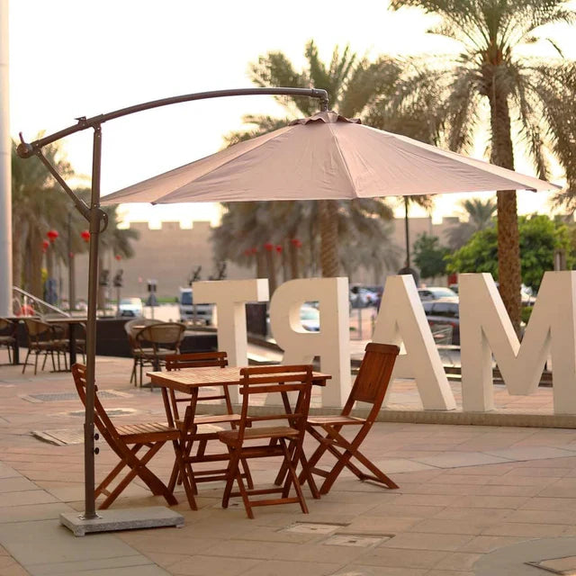 5 Pcs Acacia Wood Square Patio Bistro Set-GCC Home Center