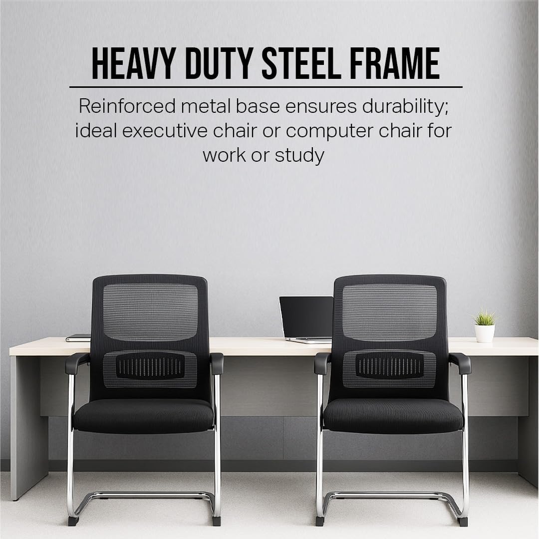Multi Home Furniture Black Mesh Office Chair, Executive Chair – Ergonomic Chair Office Chair for Home with Back Support, Heavy Duty Steel Frame, Comfortable Seat – Use for Computer Chair, Study Chair