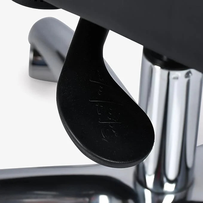 Executive Office Chair, Metal/Chrome Wheel Base - Black-GCC Home Center
