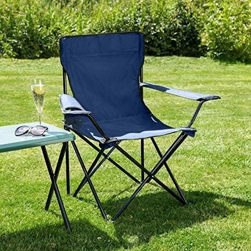 2 Pcs Portable Folding Beach Chair Multi-Purpose Camping Chair for Adult, Lightweight Patio Chair for Outdoor, Supports 110kgs Load With Carry Bag-GCC Home Center