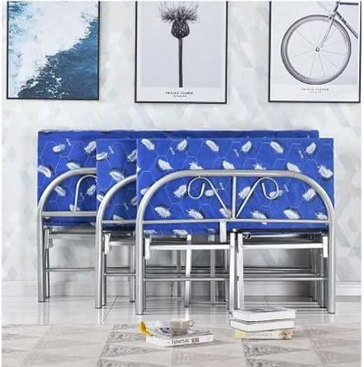 Folding Bed with Medicated Mattress Single Mattress Size 90x190 CM, Steel Frame Size 90x190cm-GCC Home Center