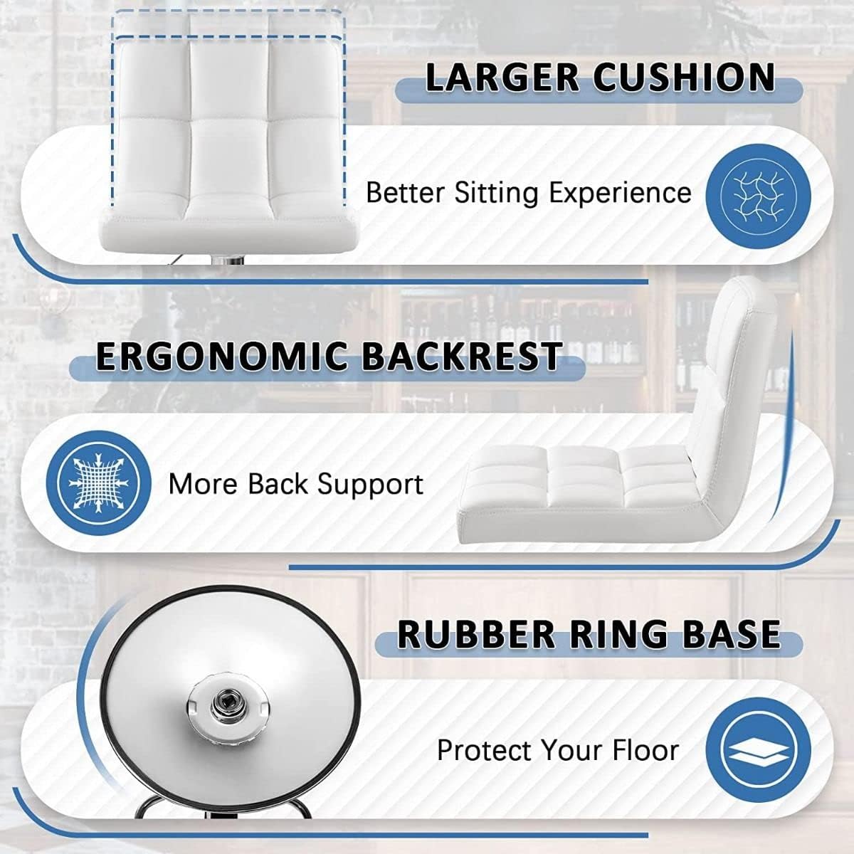 Modern Bar Stool Counter Height Barstools Height Pu Leather Bar Stool chairs-GCC Home Center