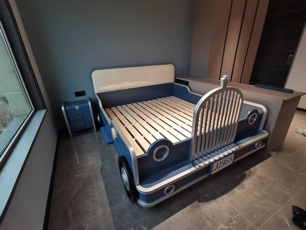 COOLBABY ZLJ1128 Children's Bed Boys Bed Car Style Single Bed-GCC Home Center