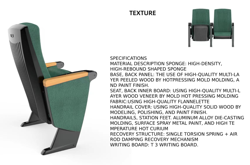 Auditorium Chair – Theater & Cinema Seating with Optional Tablet Arm