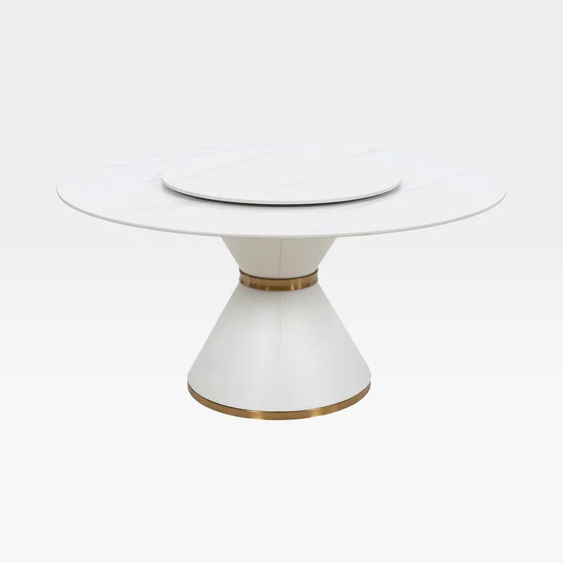 Luxury Round Dining Table White – Ø150 cm - 8 People