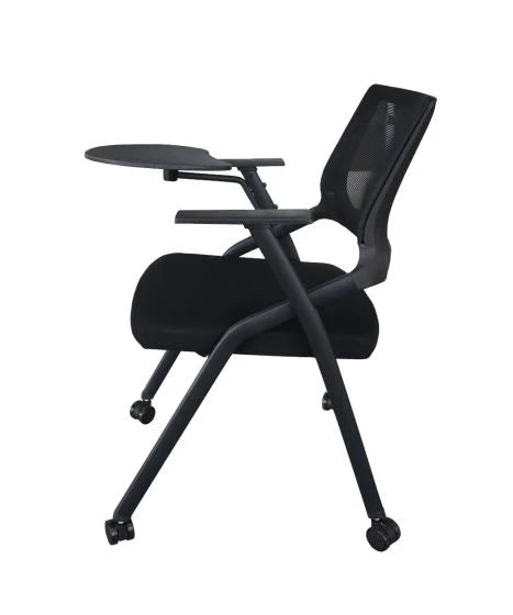 Folding Heavy Duty Chair with Wheels & Foldable Arm Tablet for Home | School | Study Chair-GCC Home Center