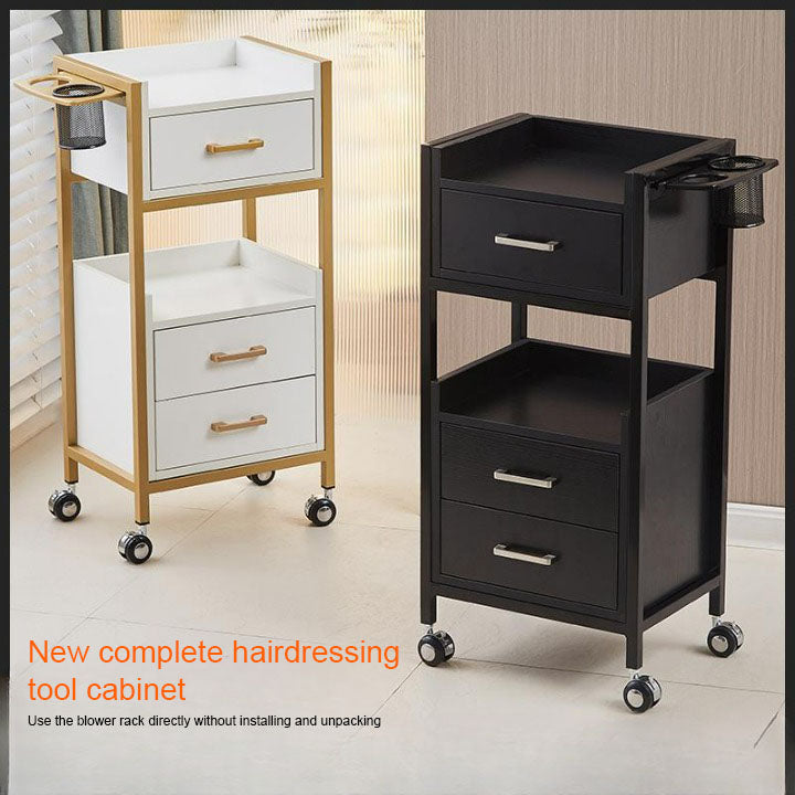 Hairdressing Tool Cabinet, Beauty Salon Trolley on Wheels, Makeup Storage Drawers, Hair Accessories Storage Cabinet-GCC Home Center
