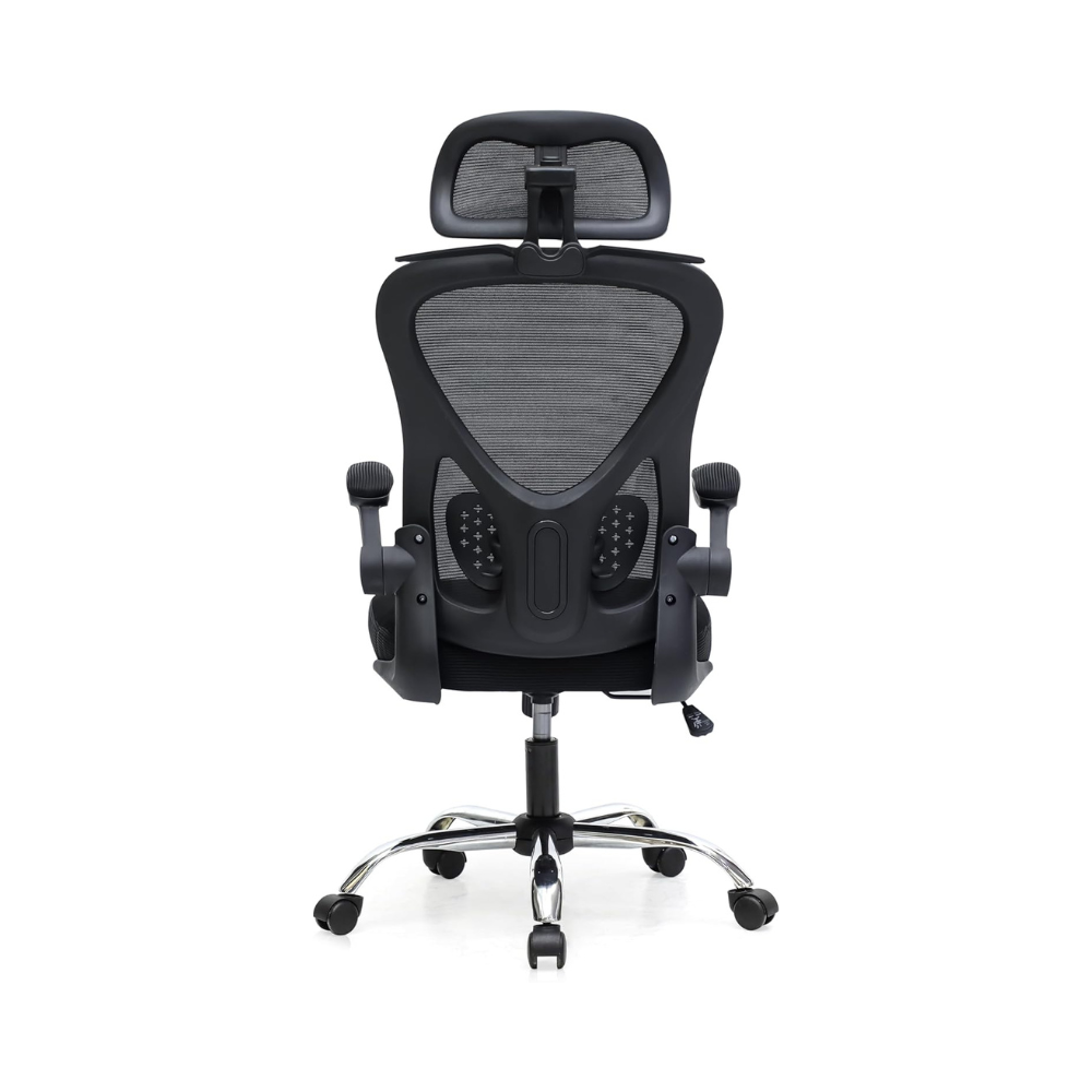 Ergonomic Mesh Office Chair with Flip-Up Arms - Adjustable Height, 360° Swivel & Space-Saving Design-GCC Home Center