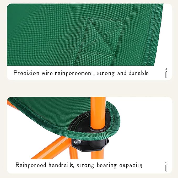 2pcs Foldable Camping Chairs, Lightweight Folding Beach Chairs, Portable Patio Lawn Quad Chairs with Side Pocket-GCC Home Center