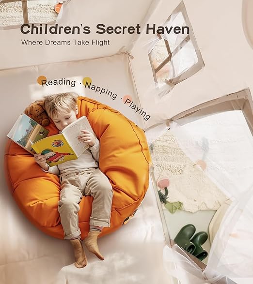 Large Kids Tent House Indoor/Outdoor, Toddler Play Tent With Birthday Party Decoration-GCC Home Center