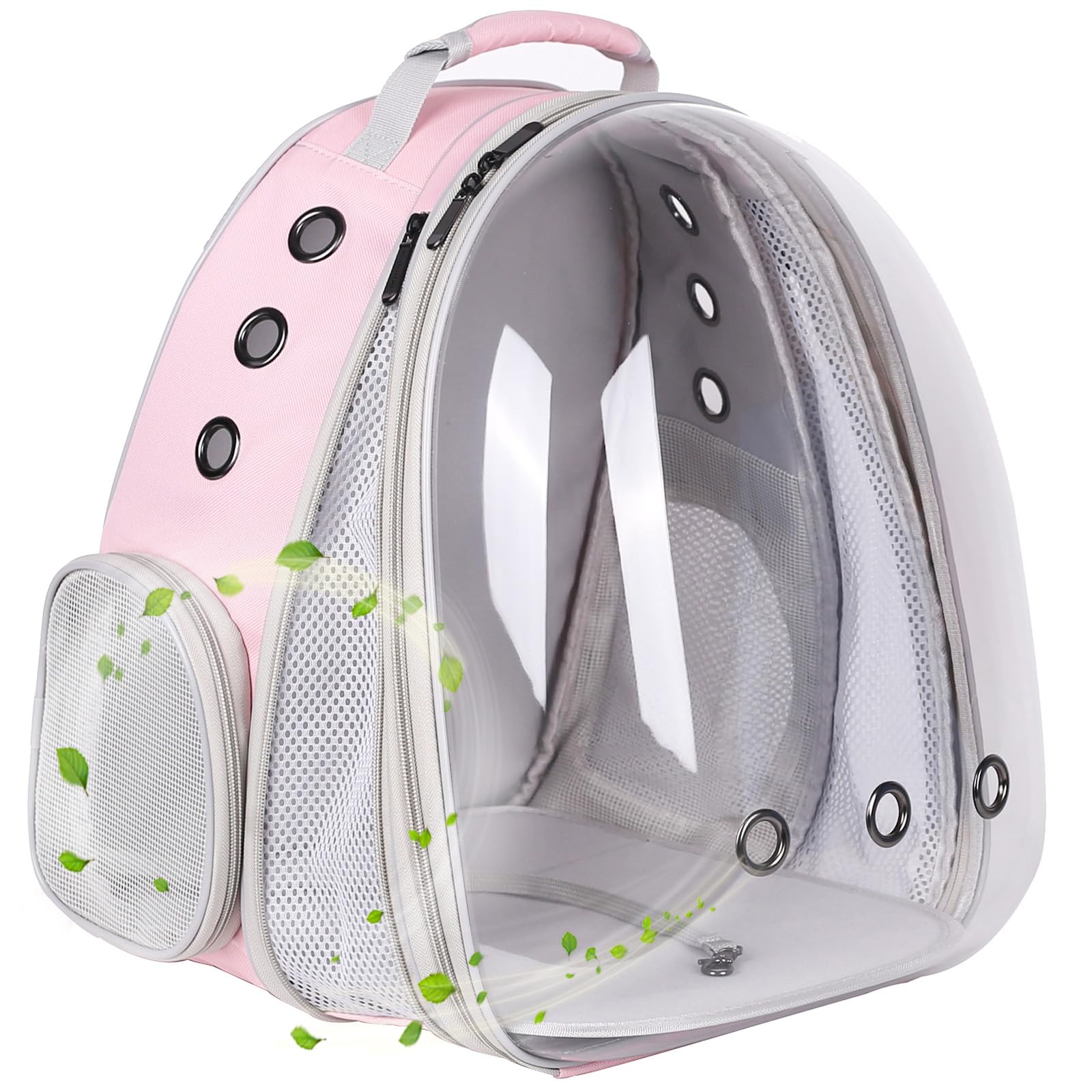 halinfer SOURCER Expandable Bubble Cat Carrier Backpack, Space Capsule Pet Carrier for Small Dog, Transparent Pet Hiking Traveling Backpack X-Large Grey