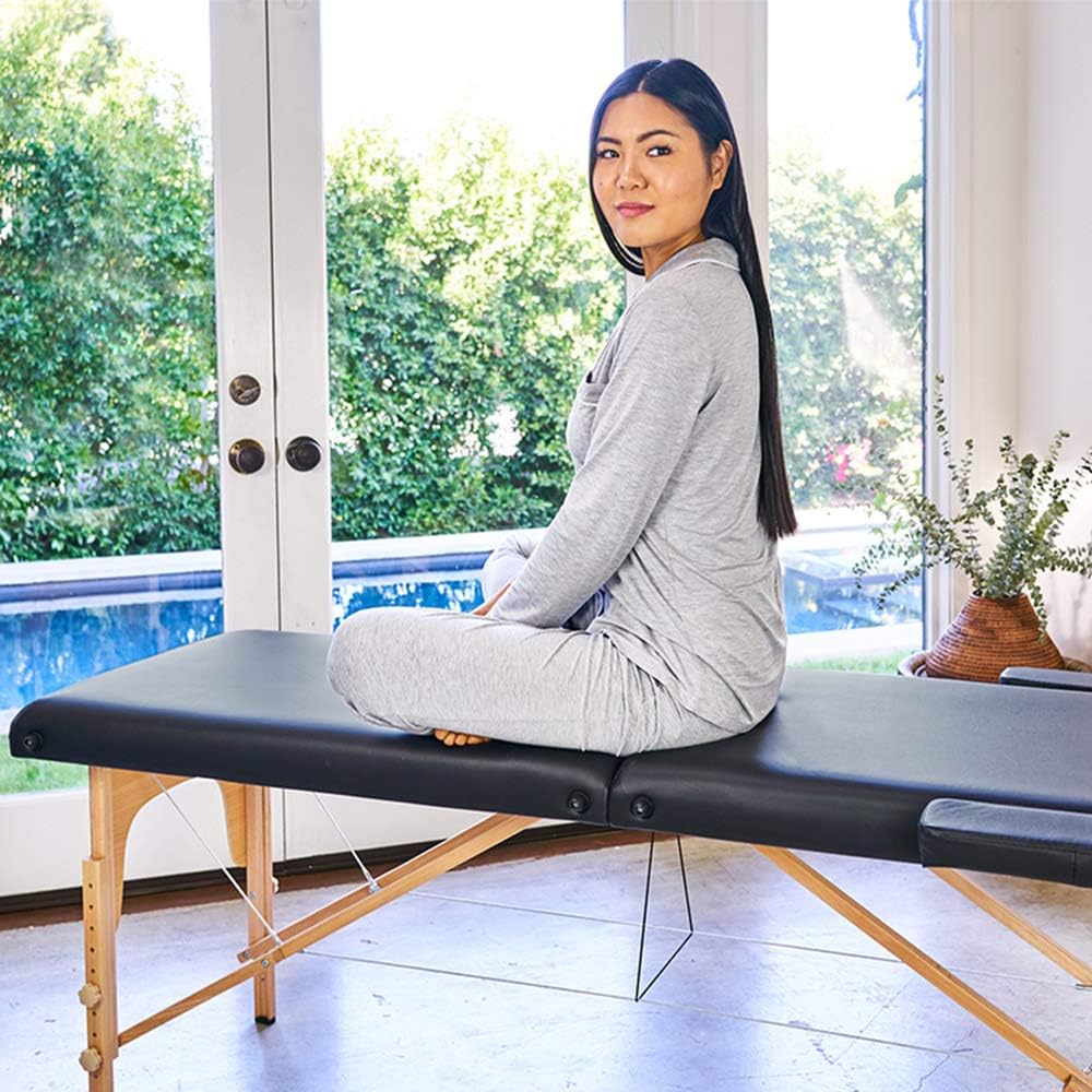 Massage Table Bed Spa 84 Inches Long Portable 2 Folding W/Carry Case Heigh Adjustable Salon Face Cradle