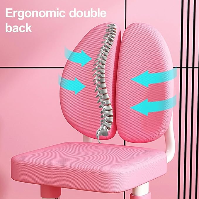 Adjustable Kids Study Learning Desk and Chair Set With Bookshelf, Drawer Storage, Shelves, Table Lamp & Fun Stickers