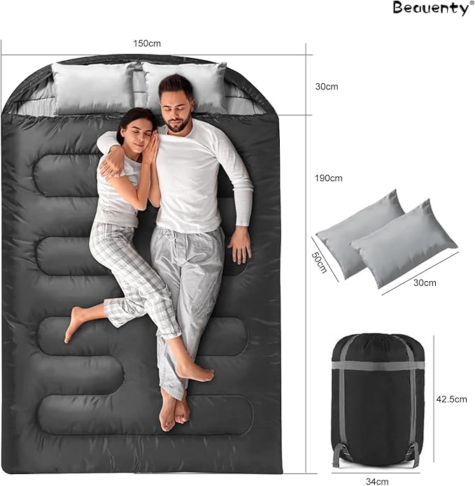 180CM bag length, cap is 30CM long Outdoor Camping Sleeping Bag-GCC Home Center