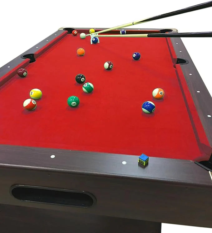 Billiard Table 9ft, Wooden Design - Red-GCC Home Center