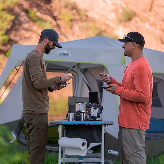 Core 4 Foot Outdoor Table with Flex Rail – Portable, Outdoor Prep Table, Camping Table