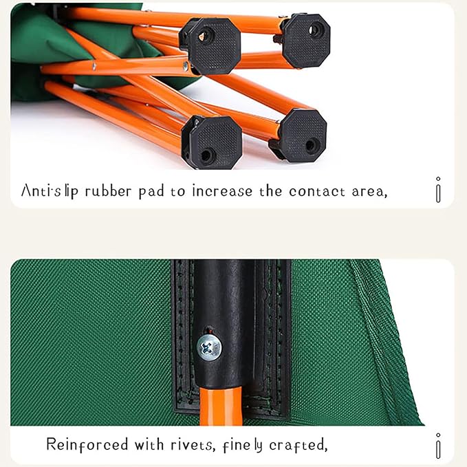 2pcs Foldable Camping Chairs, Lightweight Folding Beach Chairs, Portable Patio Lawn Quad Chairs with Side Pocket-GCC Home Center