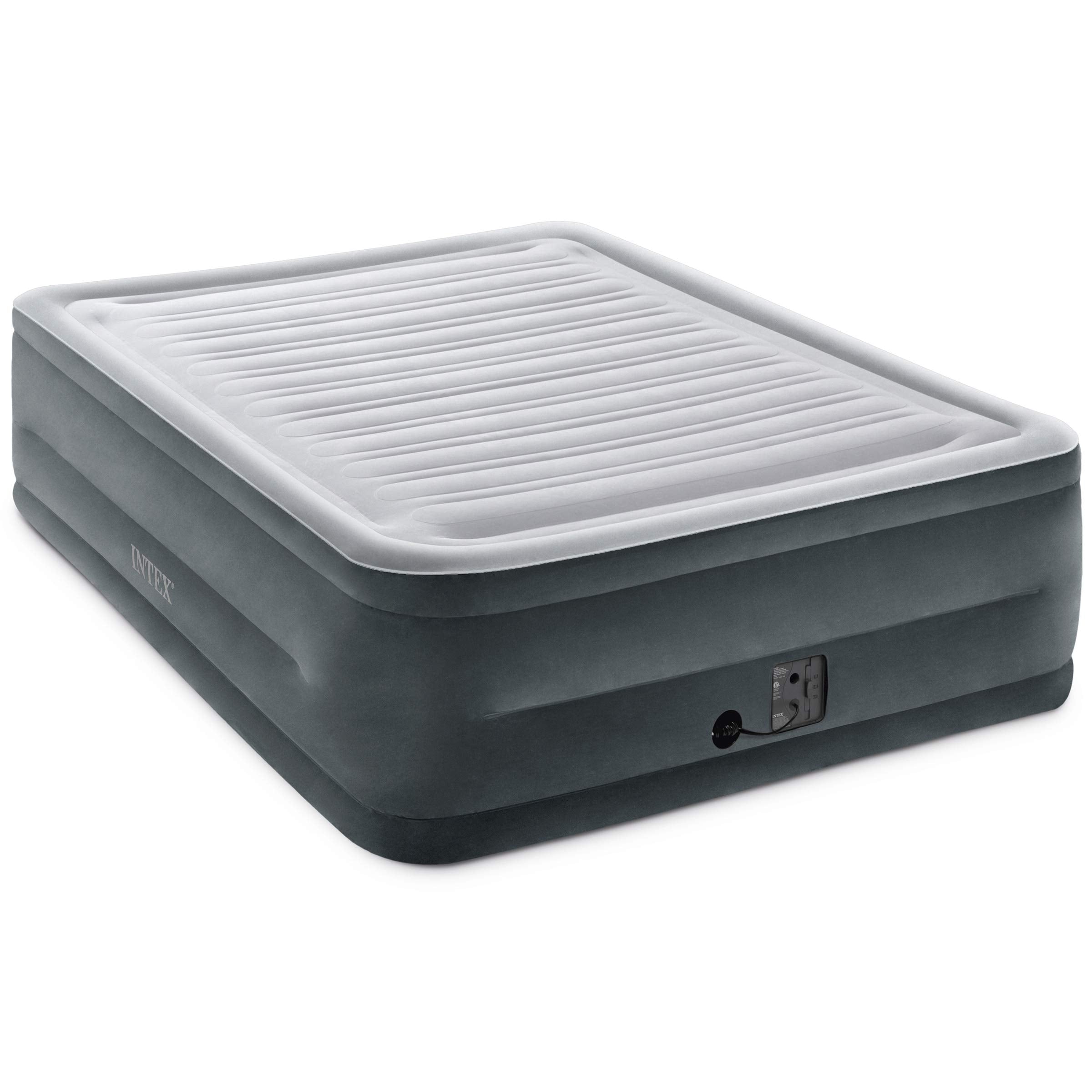 Intex Comfort Dura-Beam Airbed Internal Electric Pump Bed Height Elevated (2020 Model)