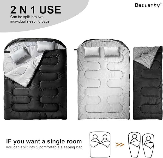 180CM bag length, cap is 30CM long Outdoor Camping Sleeping Bag-GCC Home Center