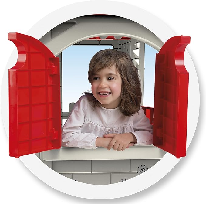 Outdoor Children's House. Made of resistant plastic. Durable material for easy assembly-GCC Home Center