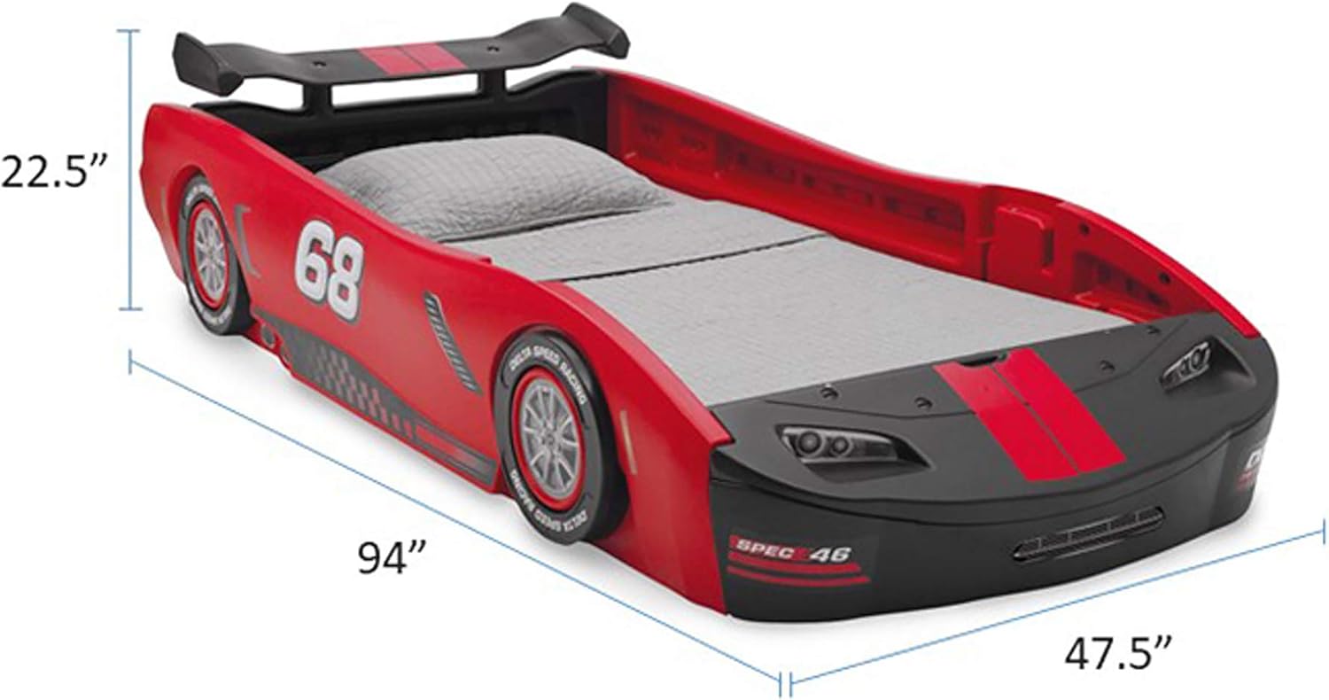 Children Turbo Race Car Twin Kid car Bed