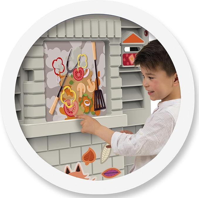 Outdoor Children's House. Made of resistant plastic. Durable material for easy assembly-GCC Home Center