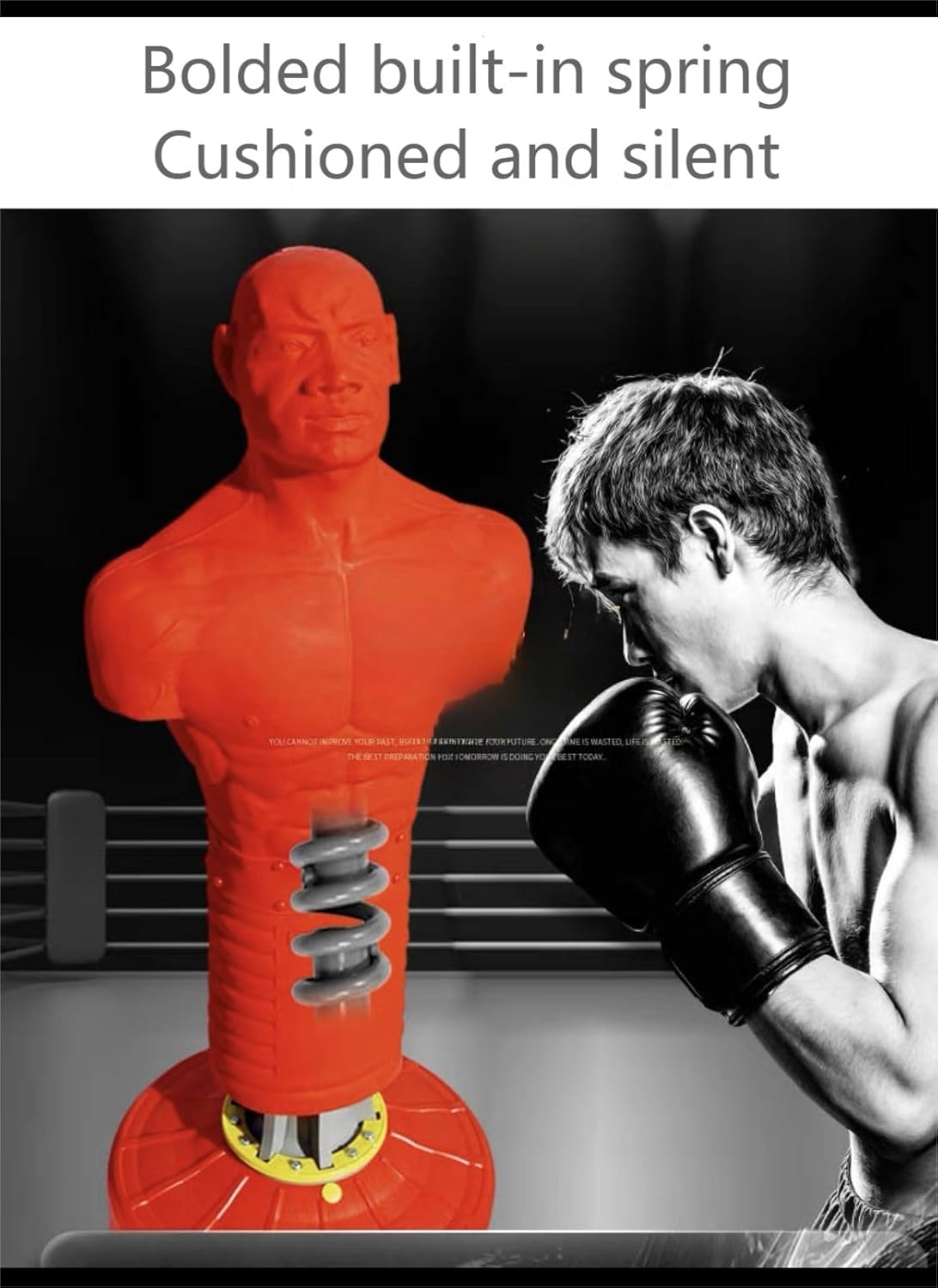 COOLBABY Boxing Dummy, Full Body Punching Man Boxing Stand, Silastic Punching Bag Heavy Duty Punch Bag Punching Stand Kick Boxing Stand Training Human Shape Kickboxing Bag Stand Dummy Person Shape