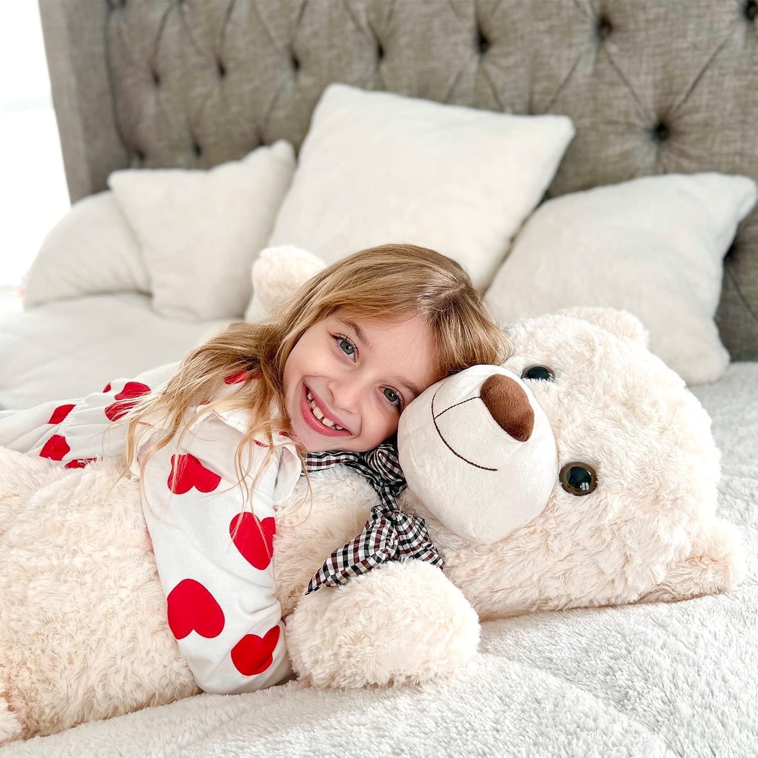 COOLBABY teddy bear for children and birthday day gift 160cm,white