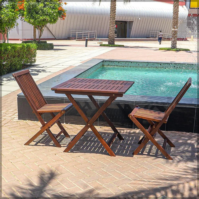 Wooden Table and Chair Set (5 pieces) - Garden Set-GCC Home Center