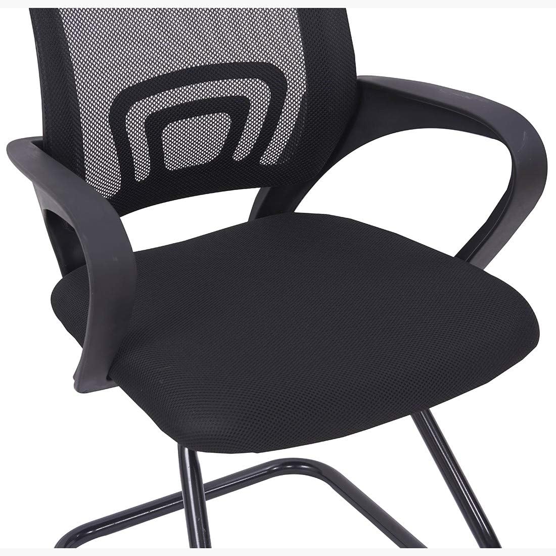 Mesh Modern Ergonomic Executive Visitor Chair - Black-GCC Home Center