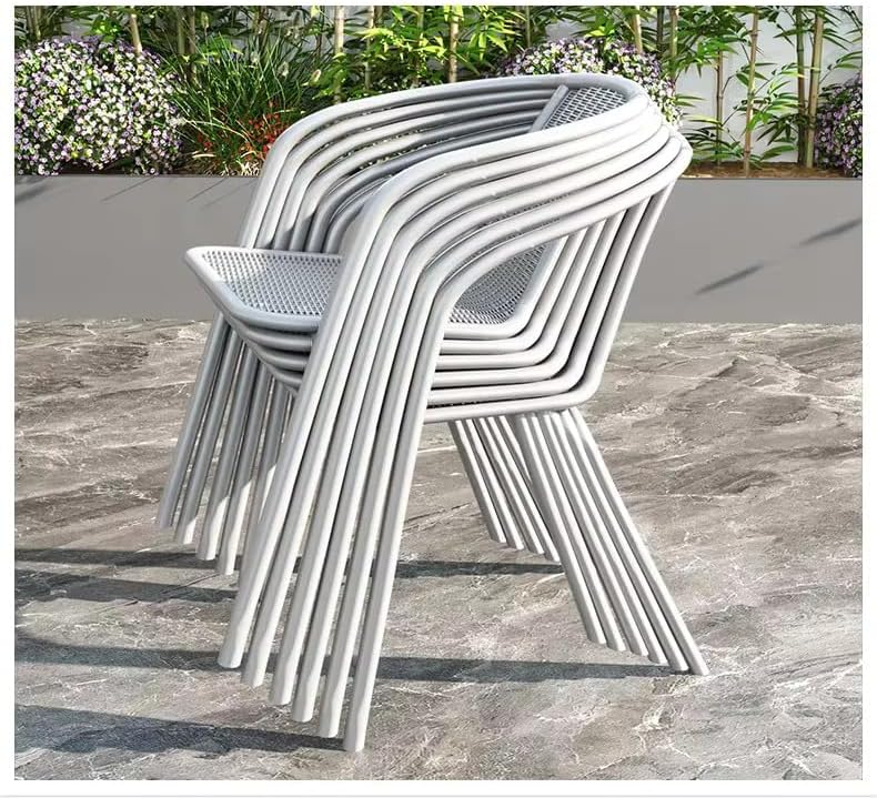 Garden Dining Set 3 Piece (2 Chair and 1 Table) Outdoor Furniture Patio Dining Table and Chair Balcony Dinner Table Dinner Chair Poly Rattan - Grey-GCC Home Center