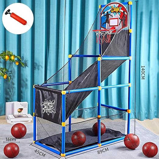 Basketball Hoop Arcade Game Toy Basketball Hoop Shoot Training System Portable Lightweight Sets with 6 Balls & Pump-GCC Home Center