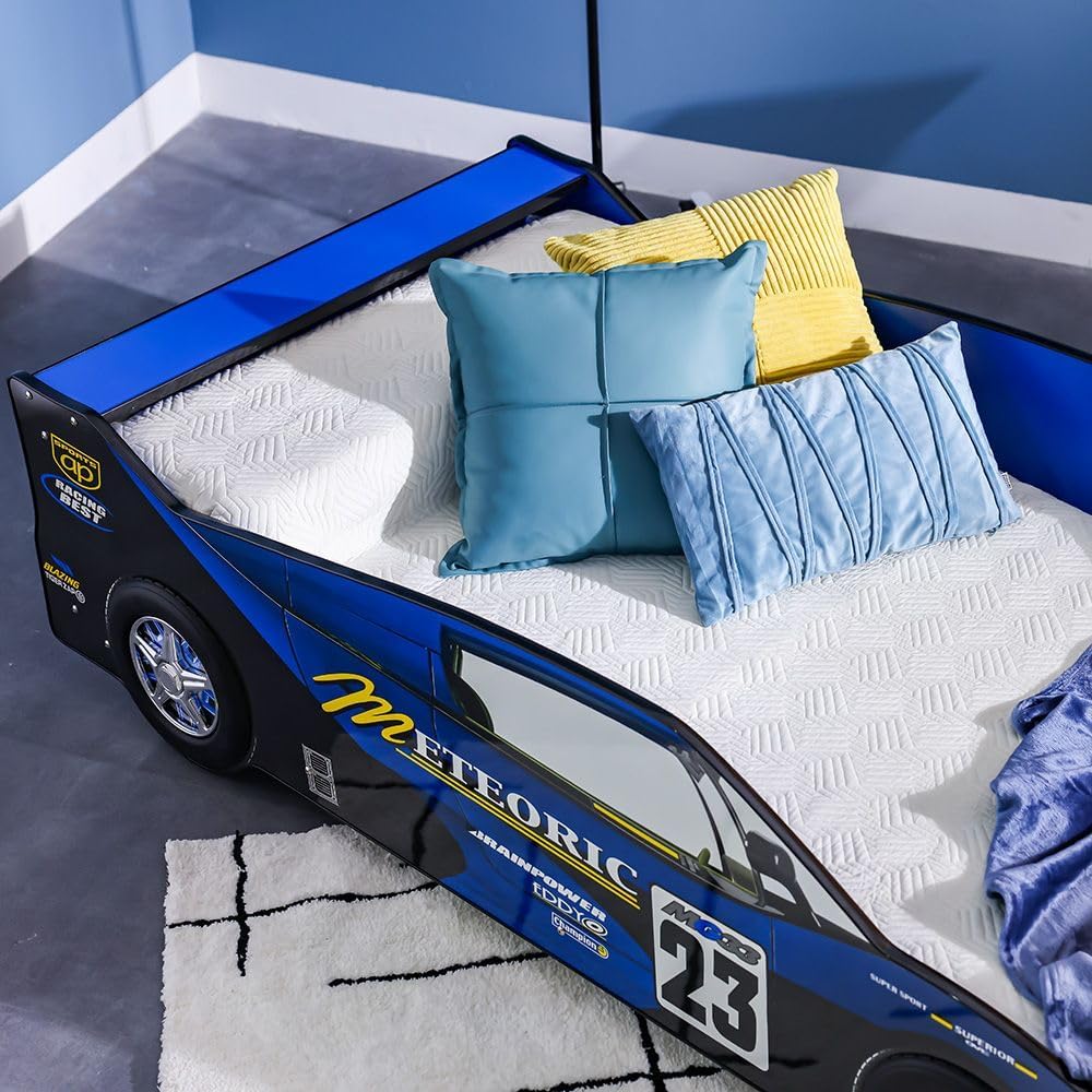 Ranger Meteoric 90x190 Kid Car Bed | Modern Design Kids Single Bed Frame Furniture | Comfortable Bed (Mattress Not Included) L208xW97.5xH69.2cm