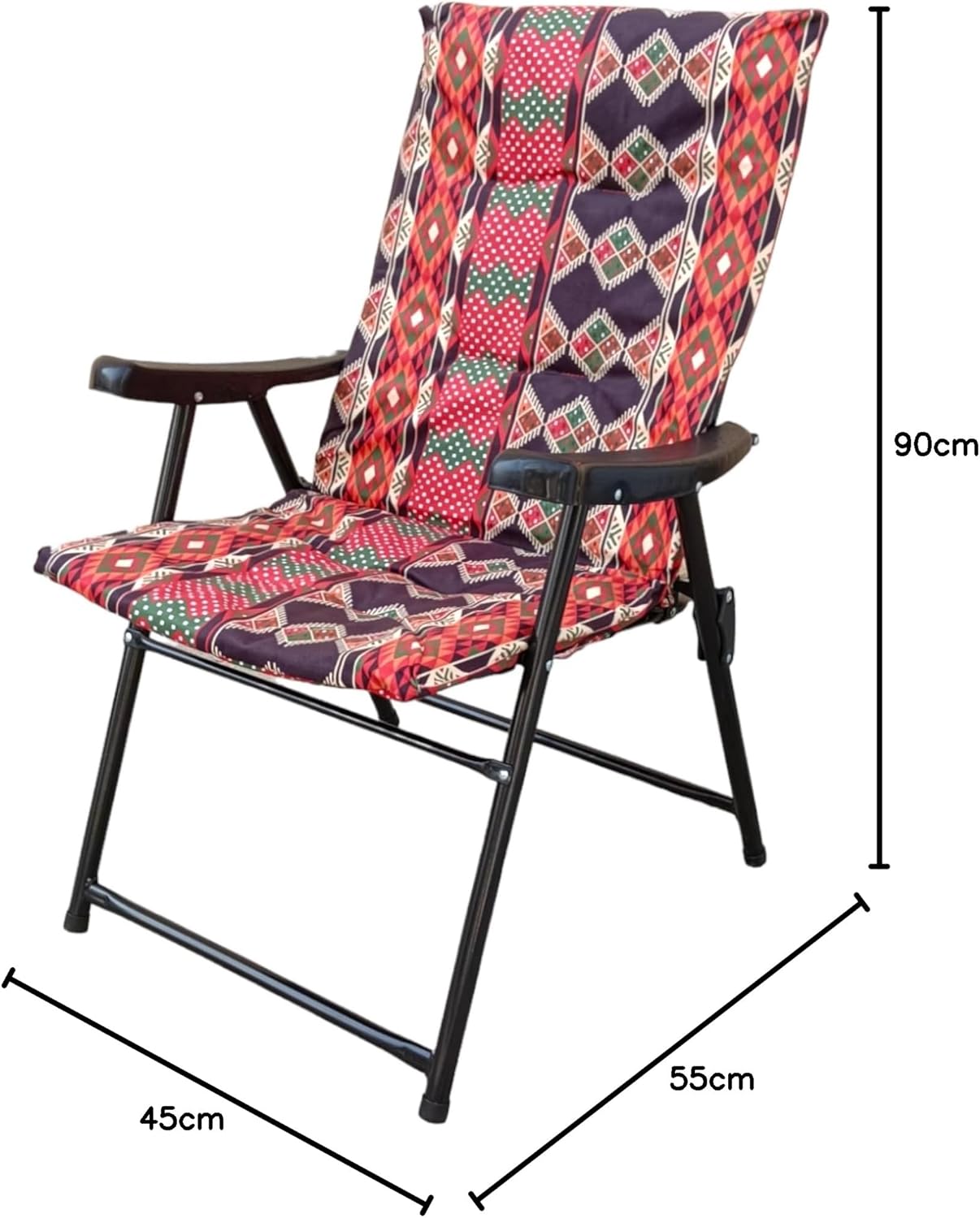 Foldable Camping Chair with Cushion Heavy Quality, Cushion Camping chair-GCC Home Center