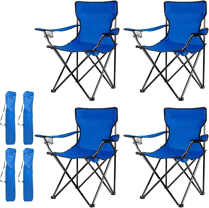 4 PACK Portable Folding Beach Chair Multi-Purpose Camping Chair for Adult, Lightweight Chair for Outdoor-GCC Home Center