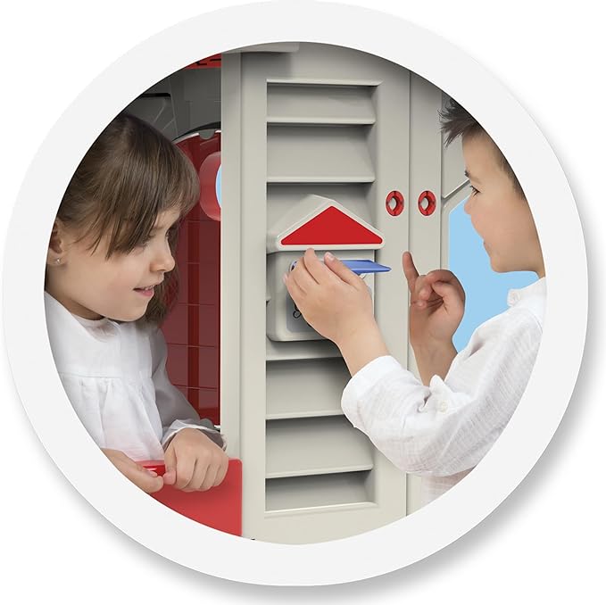 Outdoor Children's House. Made of resistant plastic. Durable material for easy assembly-GCC Home Center