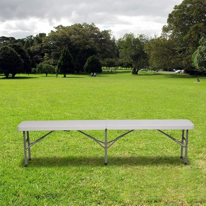 6 FT Portable Plastic in/Outdoor Picnic Party Camping Dining Folding Bench-GCC Home Center