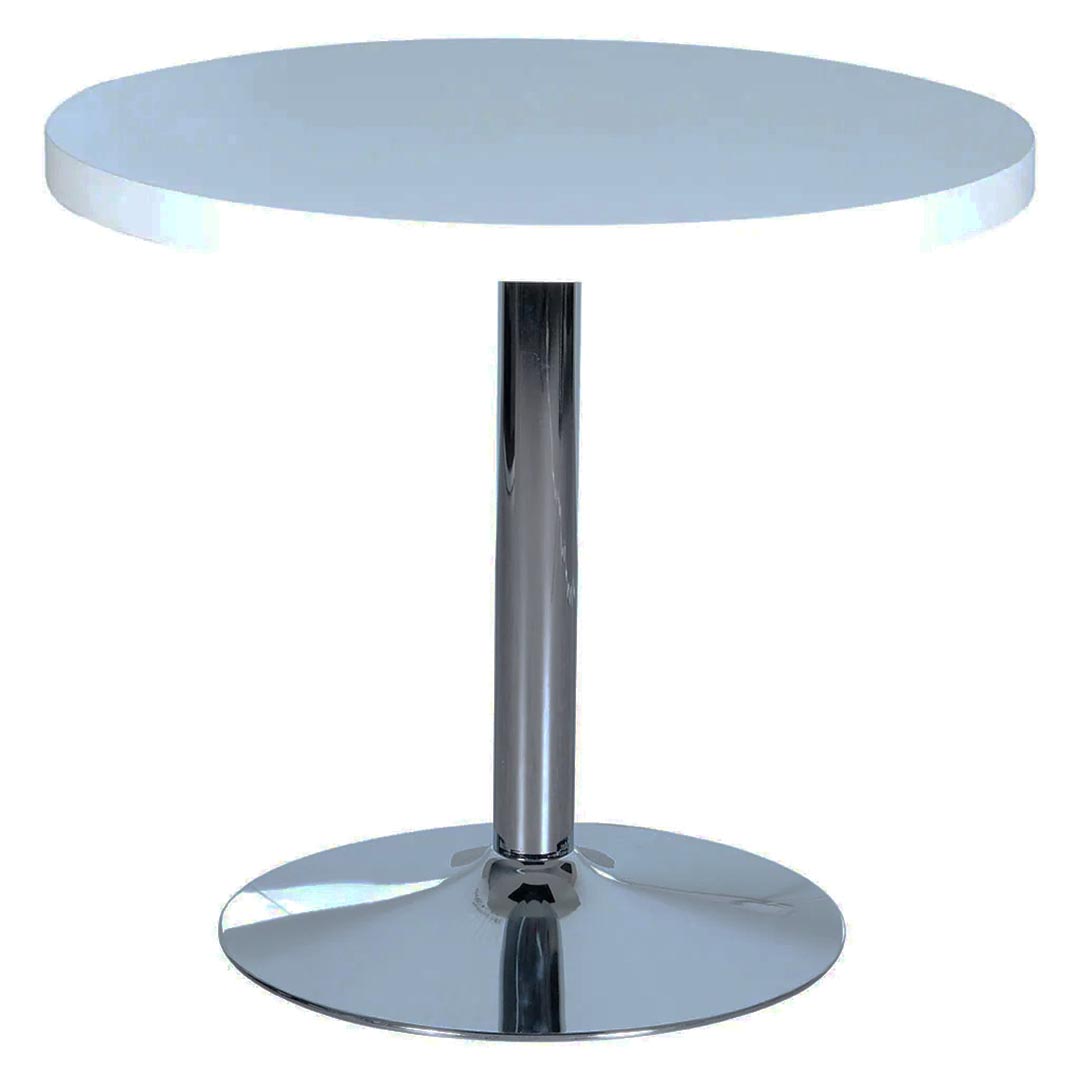 Modern Round Meeting Table, Coffee Table - Matt White-GCC Home Center
