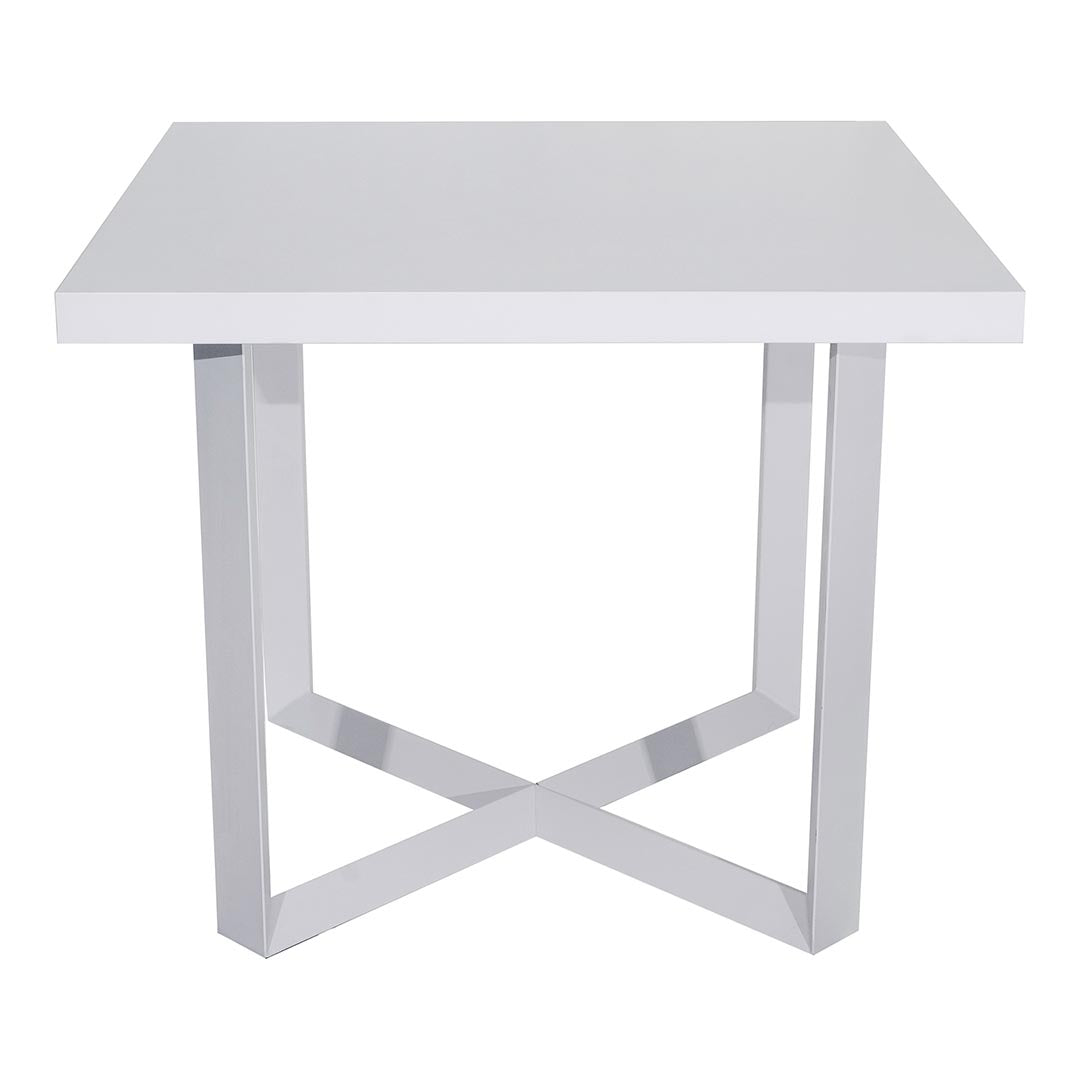 Square Shaped Meeting Table, Modern Coffee Table - Matt White-GCC Home Center