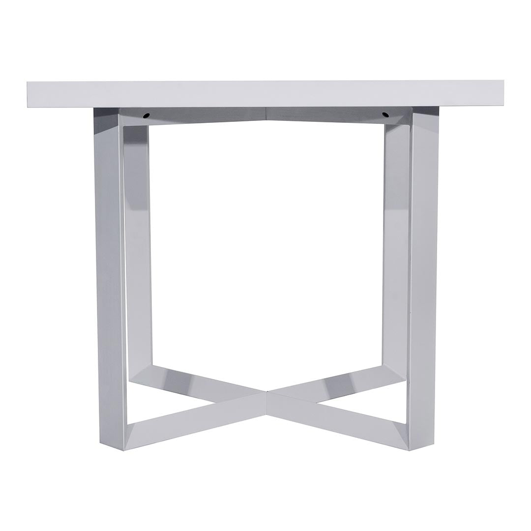 Square Shaped Meeting Table, Modern Coffee Table - Matt White-GCC Home Center