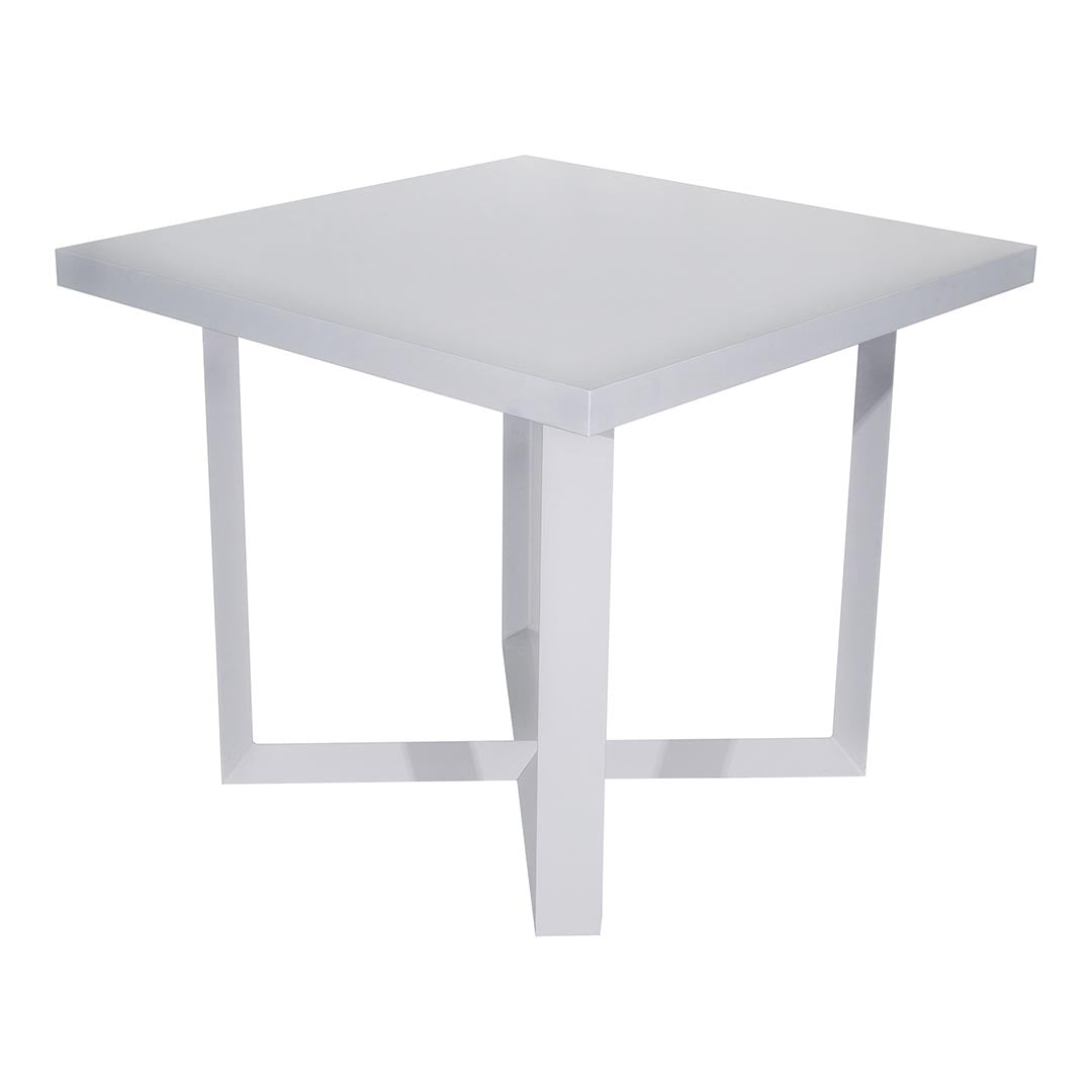 Square Shaped Meeting Table, Modern Coffee Table - Matt White-GCC Home Center